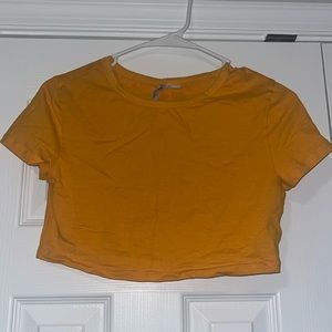 Orange crop top